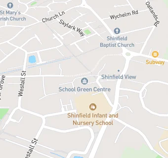 map for Aspens Services at Shinfield Infant & Nusery School