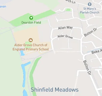 map for Alder Grove Church of England  Primary School