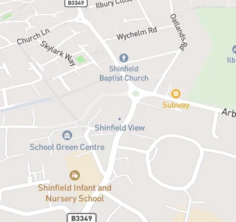 map for Shinfield Health Centre