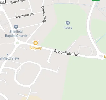 map for Greggs at Shinfield Services Station