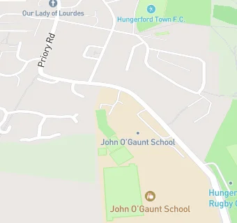 map for John O'Gaunt School