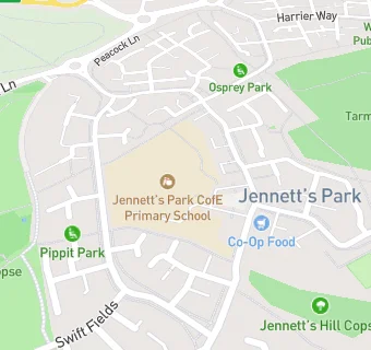 map for Harrison Catering At Jennett's Park Primary School