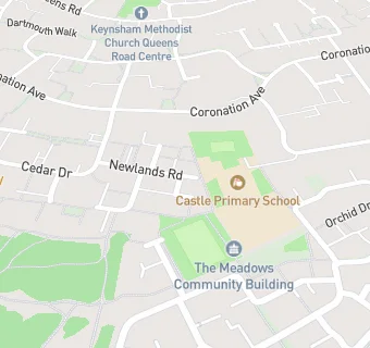 map for Castle Primary School