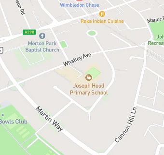 map for Joseph Hood Primary School