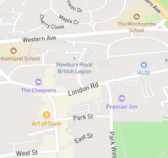 map for Newbury Dental Practice