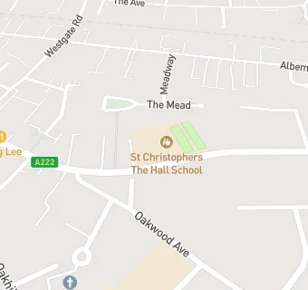 map for St Christophers The Hall School