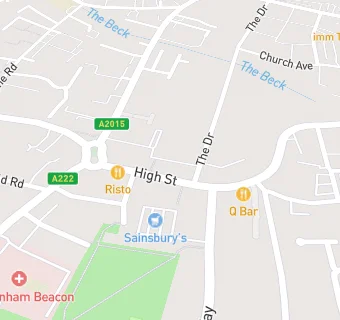 map for Subway - Beckenham