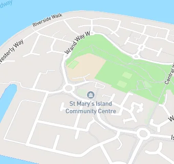 map for St Mary's Island Surgery