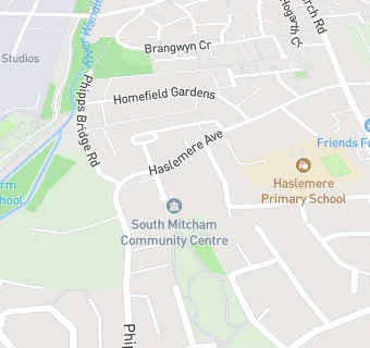 map for South Mitcham Community Centre