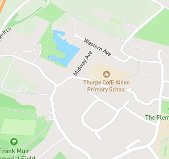 map for Thorpe C of E Primary School