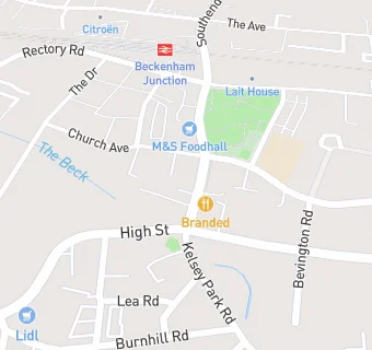 map for Beckenham Pharmacy