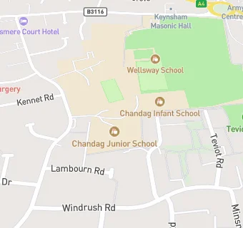 map for Chandag Infant School