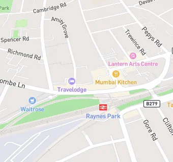 map for Raynes Kebab House