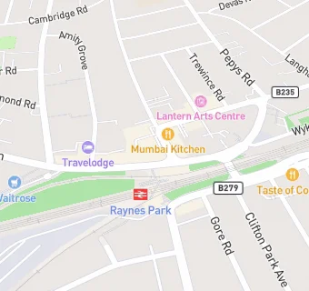 map for Raynes Park Tavern