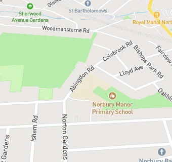 map for Norbury Manor Infant School