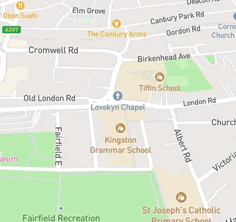 map for Kingston Grammar School