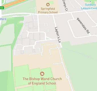 map for The Bishop Wand Church of England School