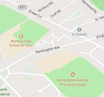 map for Kensington Avenue Primary School