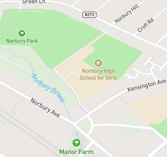 map for Norbury High School for Girls