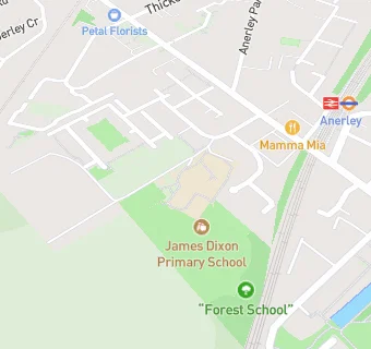 map for James Dixon Primary School