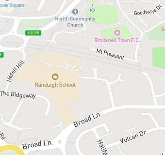 map for Ranelagh School