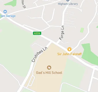 map for Gad's Hill School