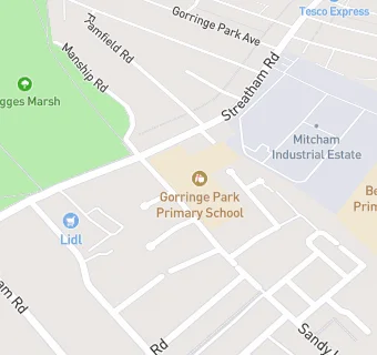 map for Gorringe Park Primary School