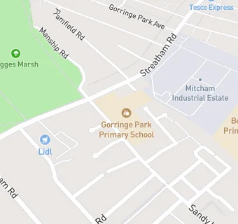 map for Cater Link at Gorring Park Primary School