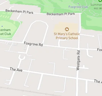 map for Beckenham Convent School