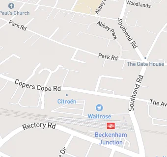 map for Beckenham Park Hotel