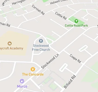 map for Stockwood Free Church