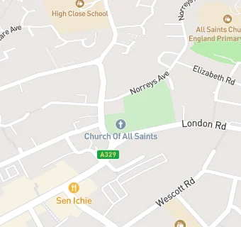 map for Cater Link at All Saints Primary School