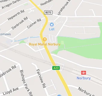 map for Growing Beans Nursery Norbury