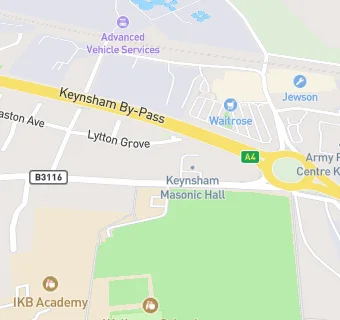 map for Keynsham Masonic Hall