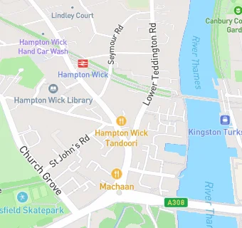 map for Hampton Wick Tandoori