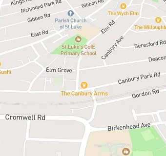 map for The Canbury Arms