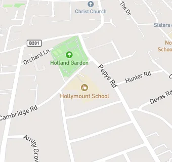 map for Cater Link at Hollymount Primary School