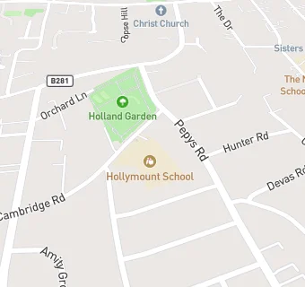 map for Hollymount School