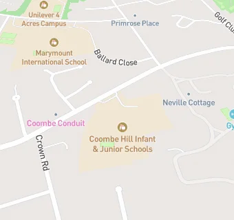 map for Coombe Hill Infant School