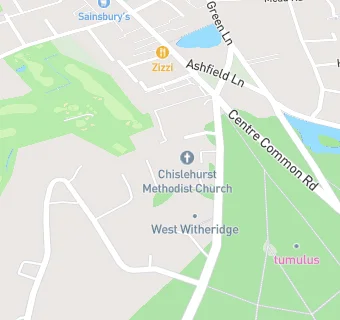 map for Chislehurst Methodist Church