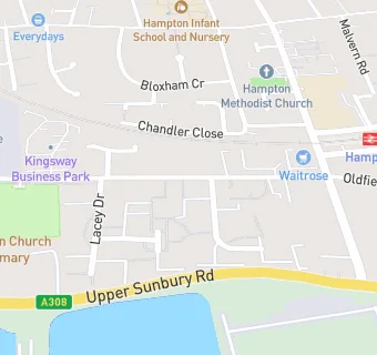 map for St Mary's Hampton Church of England Primary