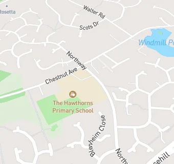 map for The Hawthorns Primary School