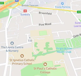 map for St Teresa's School