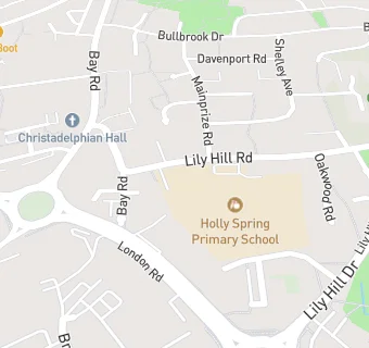 map for Holly Spring Primary School