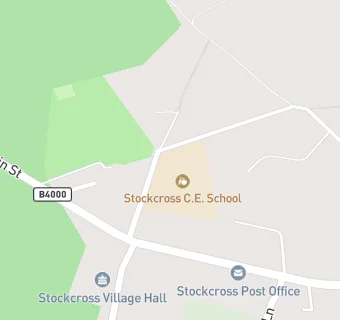 map for Stockcross C.E. School