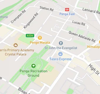 map for Bupa Dental Care, Penge