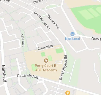 map for Perry Court Primary School