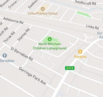 map for North East Mitcham Community Association