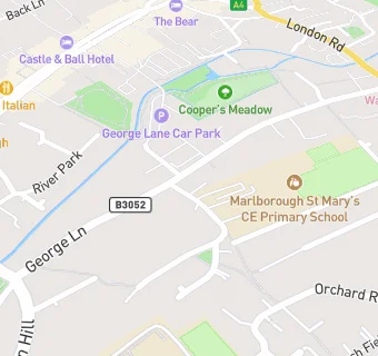 map for Marlborough St Mary's CE Primary School