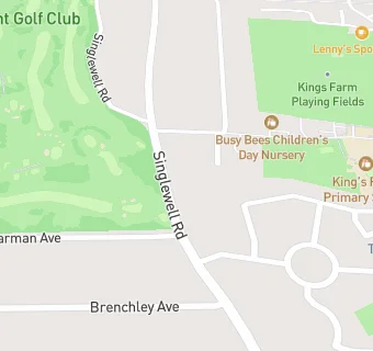 map for King's Farm Junior School